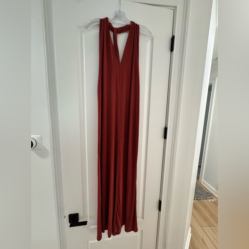 Wishlist Rust Halter Maxi Knit Dress - Size M